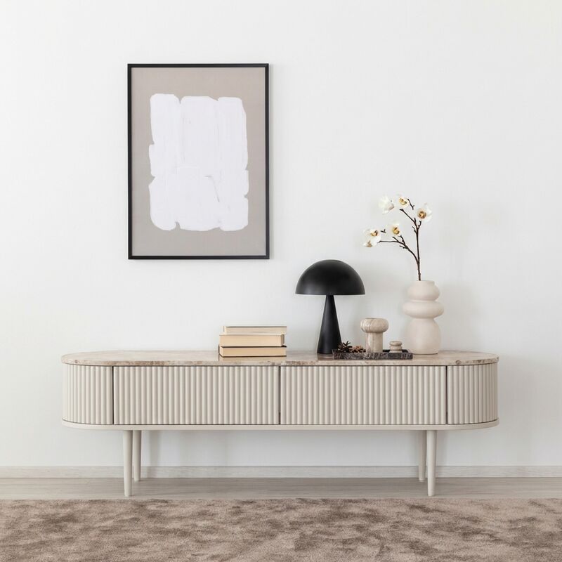 Taimi tv-taso 153x41x47 cm marmori matta latte/greige